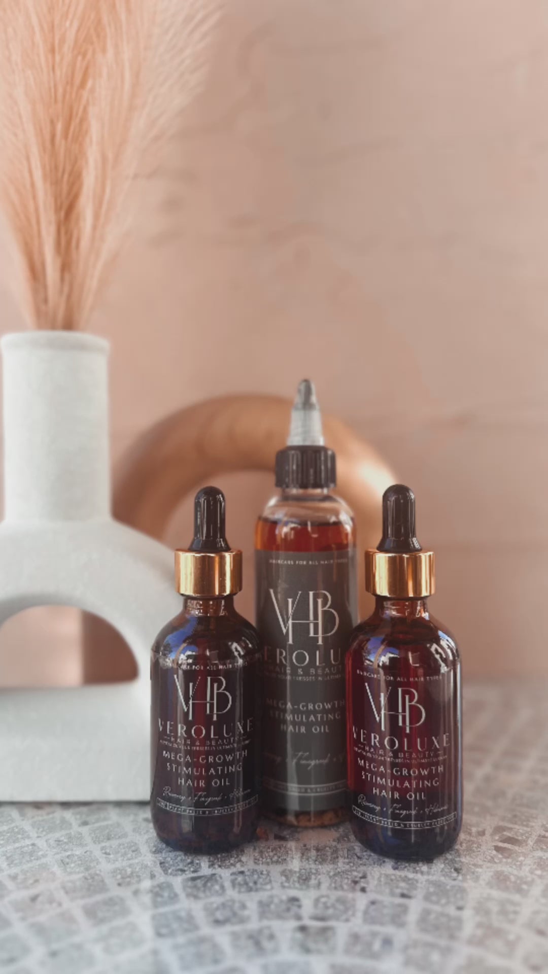 MEGA-GROWTH STIMULATING HAIR OIL BUNDLE- 3.5OZ & 2OZ